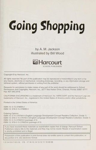 Going shopping, eld concept reader grade 1 exc 10