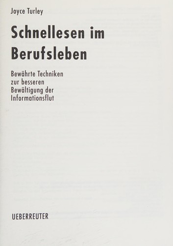 Schnellesen im Geschäftsleben