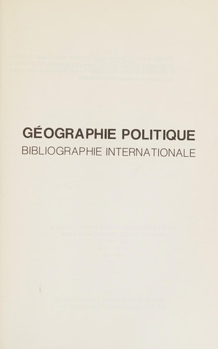 Géographie politique
