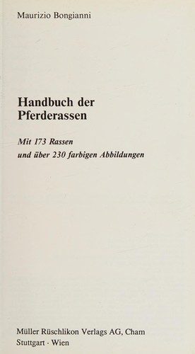 Handbuch der Pferderassen