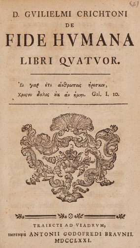 De fide humana libri quatuor