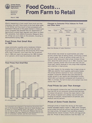 Food costs ... from farm to retail