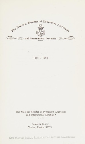 The national register of prominent Americans