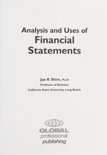Analysis and Uses of Financial Statements (International Dictionary)