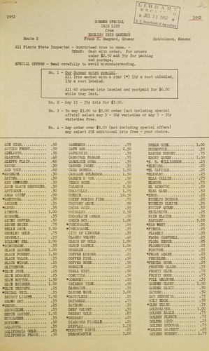 Summer special iris list