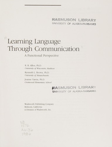 Learning Language Through Communication