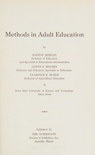 Methods in adult education