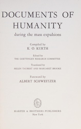 Documents of humanity during the mass expulsions