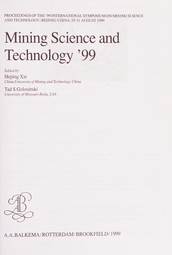 Mining science and technology '99