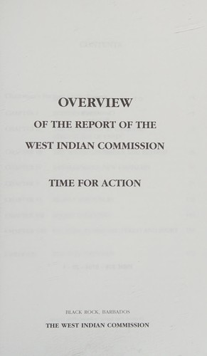 Overview of the report of the West Indian Commission, Time for action
