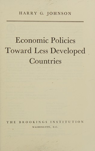 Economic policies toward less developed countries