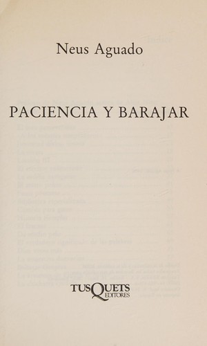 Paciencia y barajar