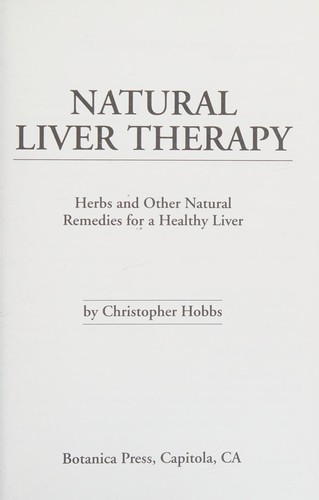 Natural liver therapy