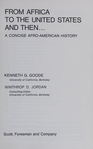 From Africa to the United States and then ..