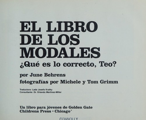 El Libro De Los Modales/the Manners Book