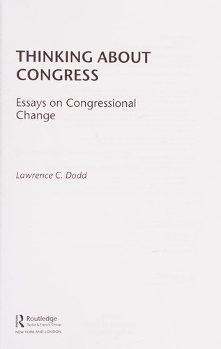 Thinking about Congress
