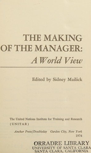 The making of the manager