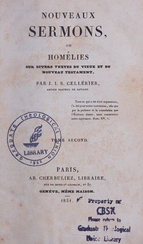 Nouveaux sermons ou homélies