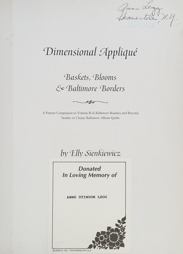 Dimensional appliqué