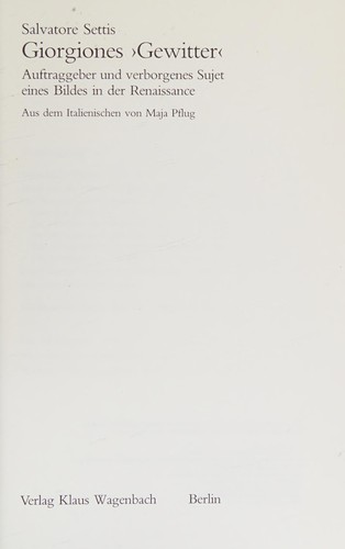 Giorgiones "Gewitter"