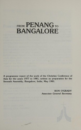 From Penang to Bangalore