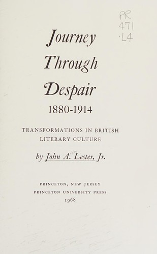 Journey through despair, 1880-1914