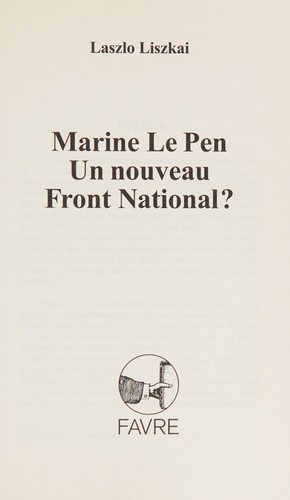 Marine Le Pen, un nouveau front national