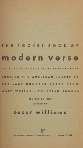 The pocket book of modern verse