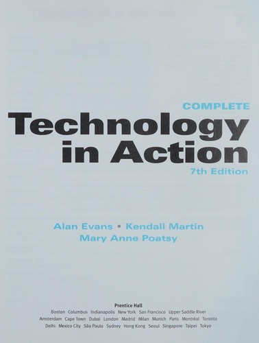Annotated Instructor Edition Technology In Action, Complete Version