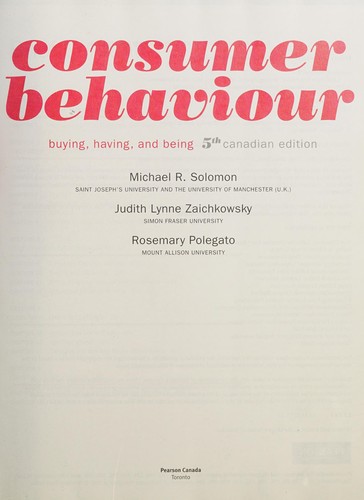 Consumer behaviour