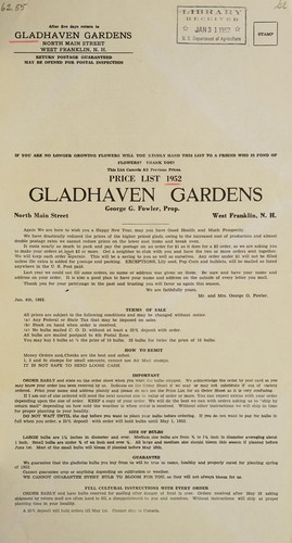 Price list 1952
