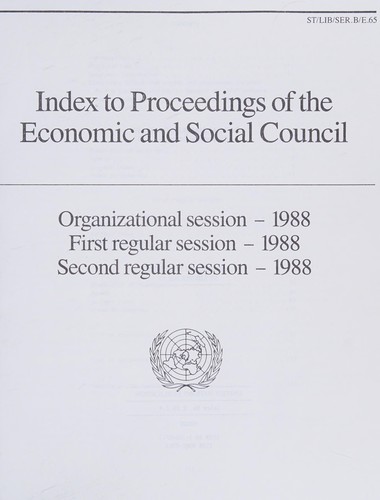 Index to Proceedings of the Economic and Social Council