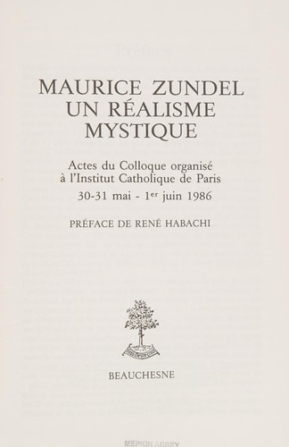 Maurice Zundel, un réalisme mystique