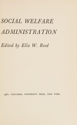Social welfare administration