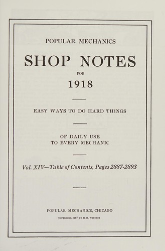 Popular mechanics shop notes for 1918. Vol. 14
