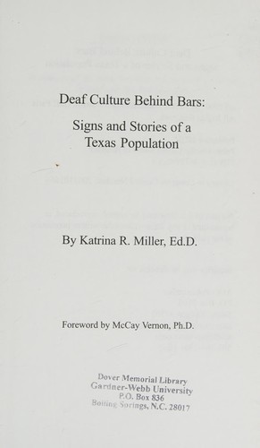Deaf culture behind bars