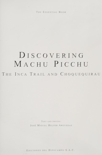 Discovering Machu Picchu
