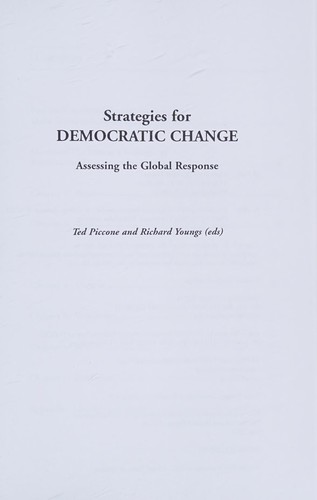 STRATEGIES FOR DEMOCRATIC CHANGE