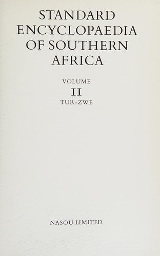Standard encyclopaedia of Southern Africa