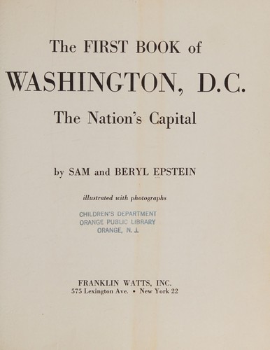 The First Book of Washington, D.C.
