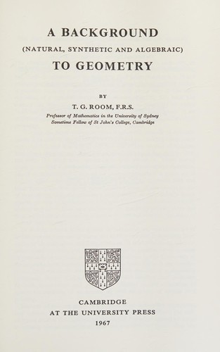 Background to Geometry