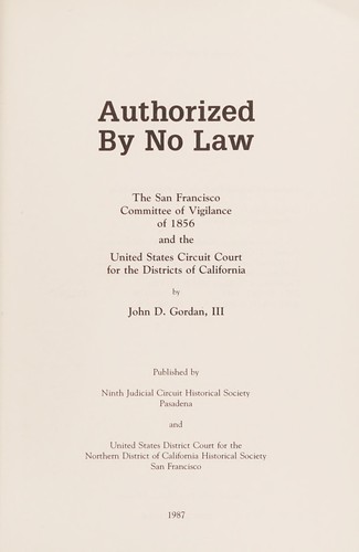 Authorized by no law