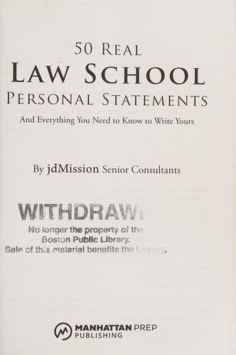 50 real law school personal statements