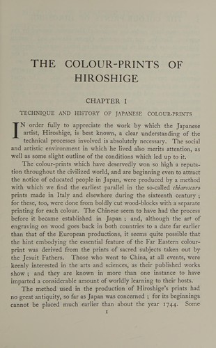 Hiroshige's woodblock prints