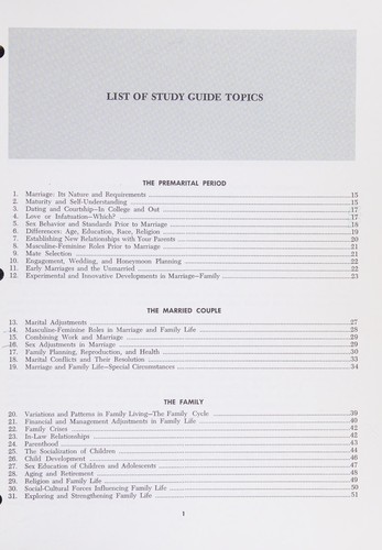 The students' guide to marriage and family life literature