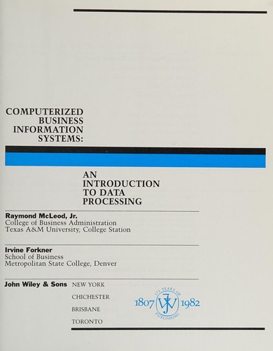 Computerized business information systems
