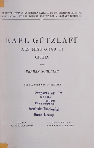 Karl Gützlaff als missionar in China