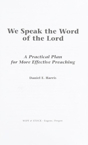 We Speak the Word of the Lord