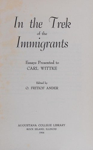 In the trek of the immigrants