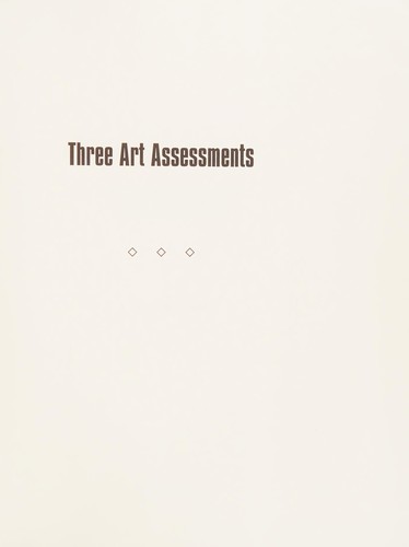 Three art assessments
